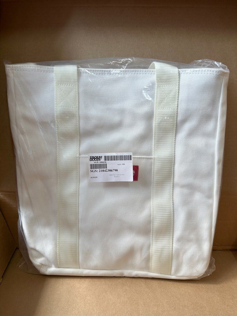 Shop Supreme White Canvas Tote Bag Online – Maison-B-More Global Store
