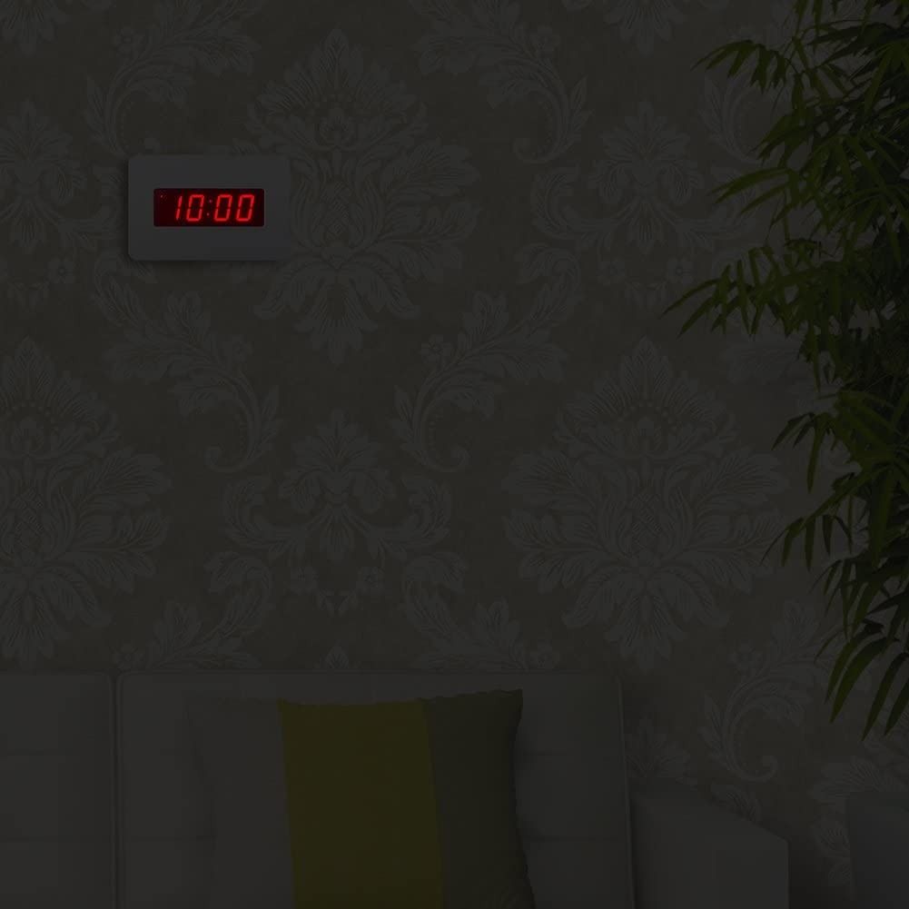 Timegyro Battery Power Desk& Self/ Wall Clock with 1.4" Large LED