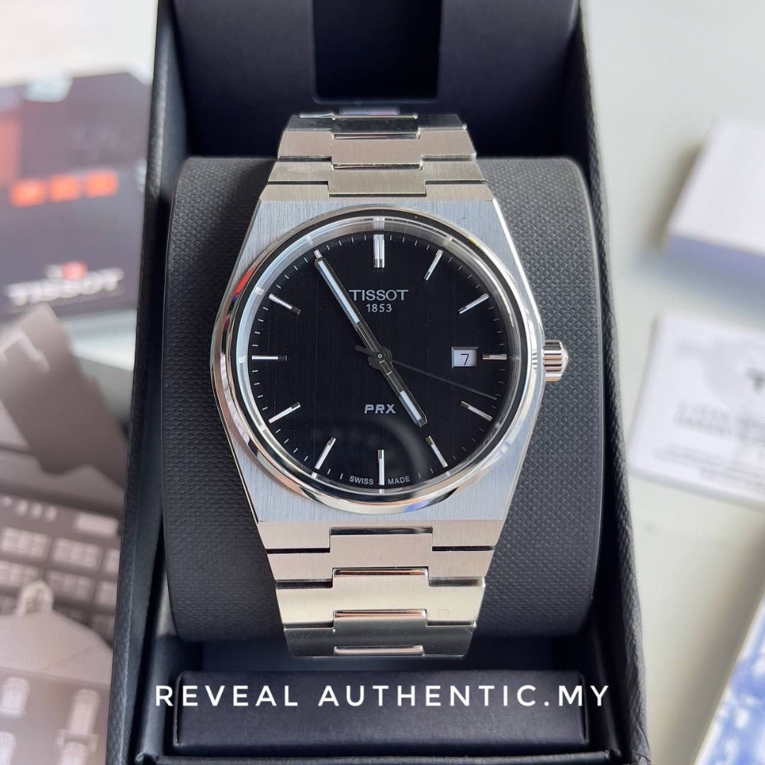 Tissot PRX Quartz EOL Black Dial T137.410.11.051.00, Men's Fashion