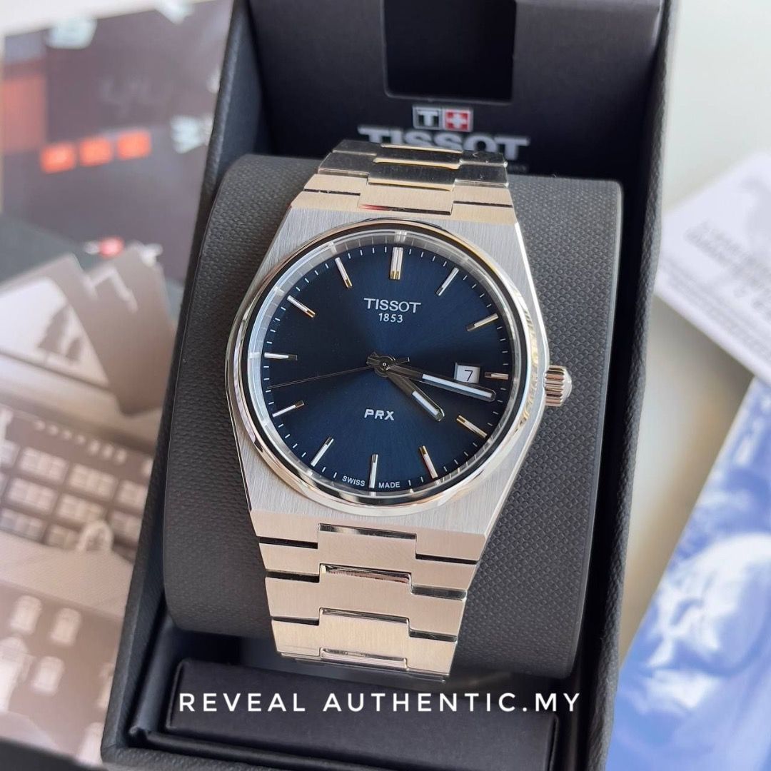 Tissot PRX Quartz EOL Blue Dial T137.410.11.041.00, Men's Fashion