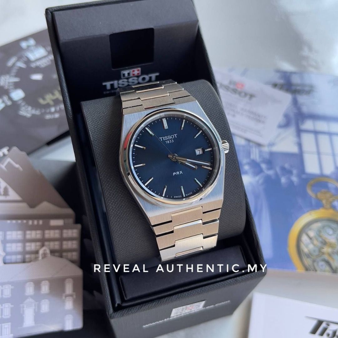 Tissot PRX Quartz EOL Blue Dial T137.410.11.041.00, Men's Fashion