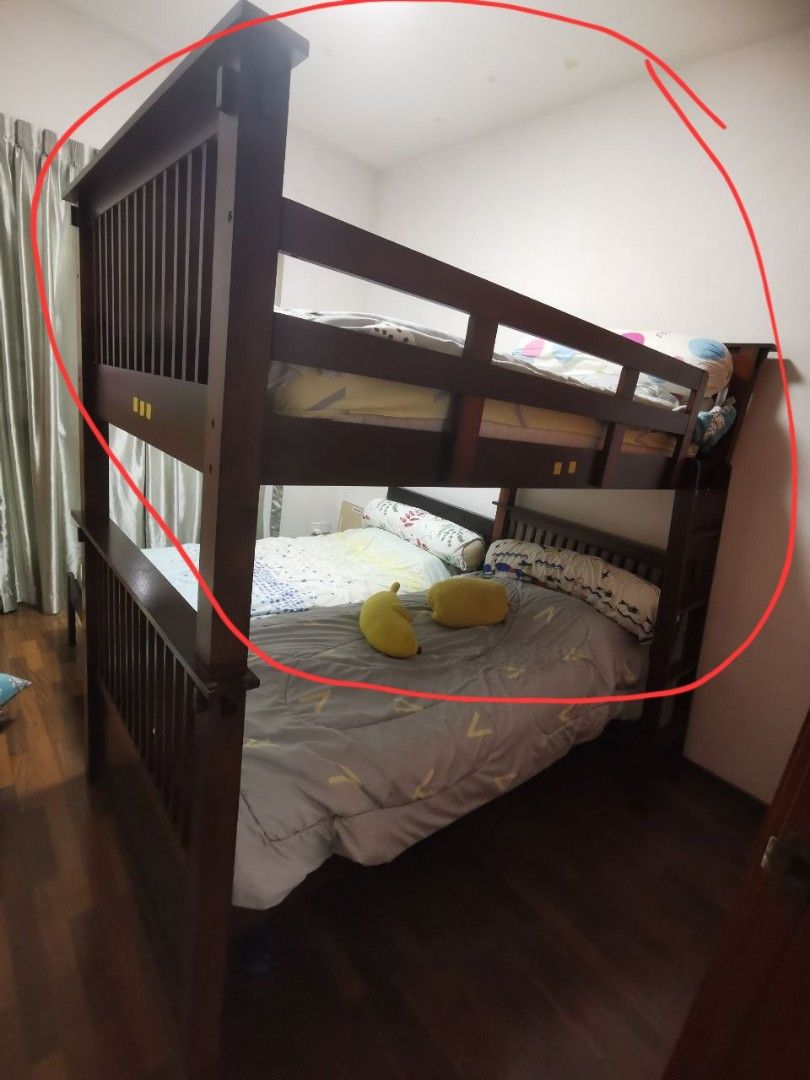 Top Bunk Of Double Decker Bed, Furniture & Home Living, Furniture, Bed  Frames & Mattresses On Carousell