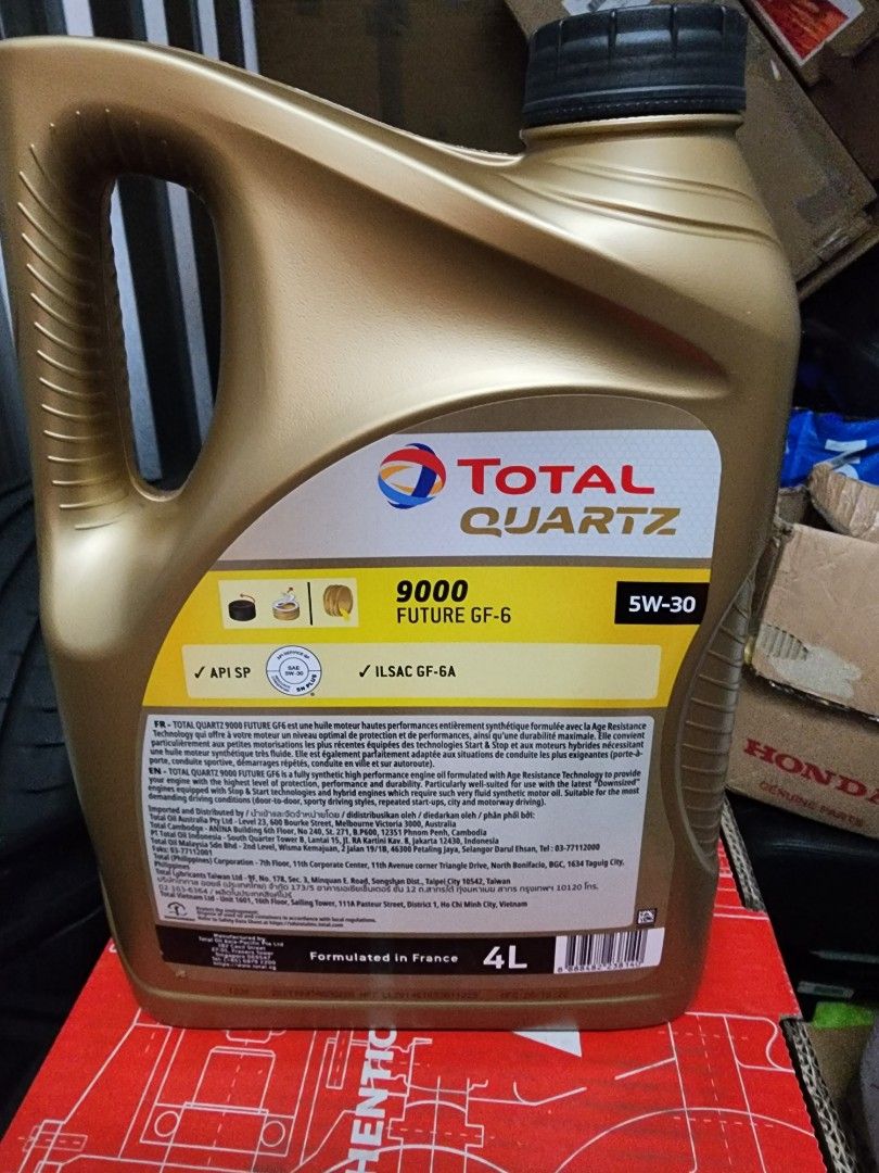 TOTAL ENGINE OIL 5W30 FULL SYNTHETIC, Car Accessories, Accessories on ...