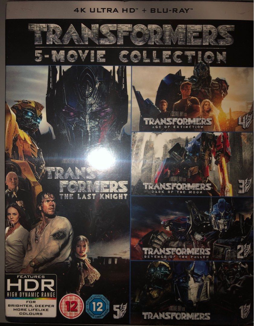 Transformers 5Movie Collection 4k uhd Bluray, Hobbies & Toys, Music