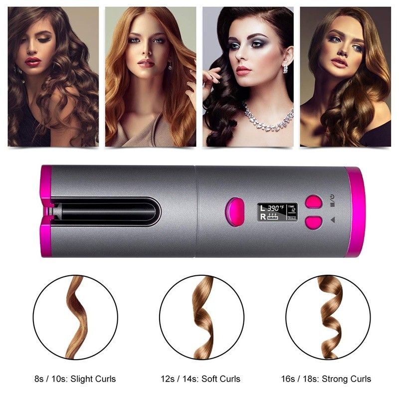 Travel portable automatic hair curler hair curling machine gadget USB  charging hair styling tool curling machine hair dryer hand held hair curler,  Beauty & Personal Care, Hair on Carousell