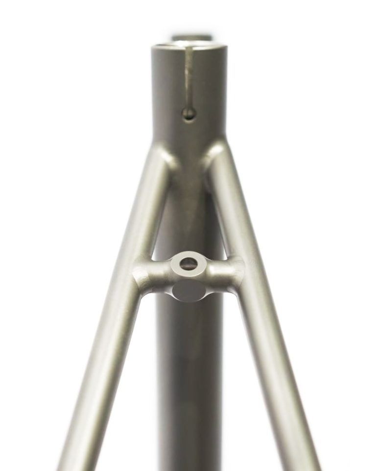Triton Rim Brake Raw Titanium Frameset (490x420mm) For Bicycle and ...
