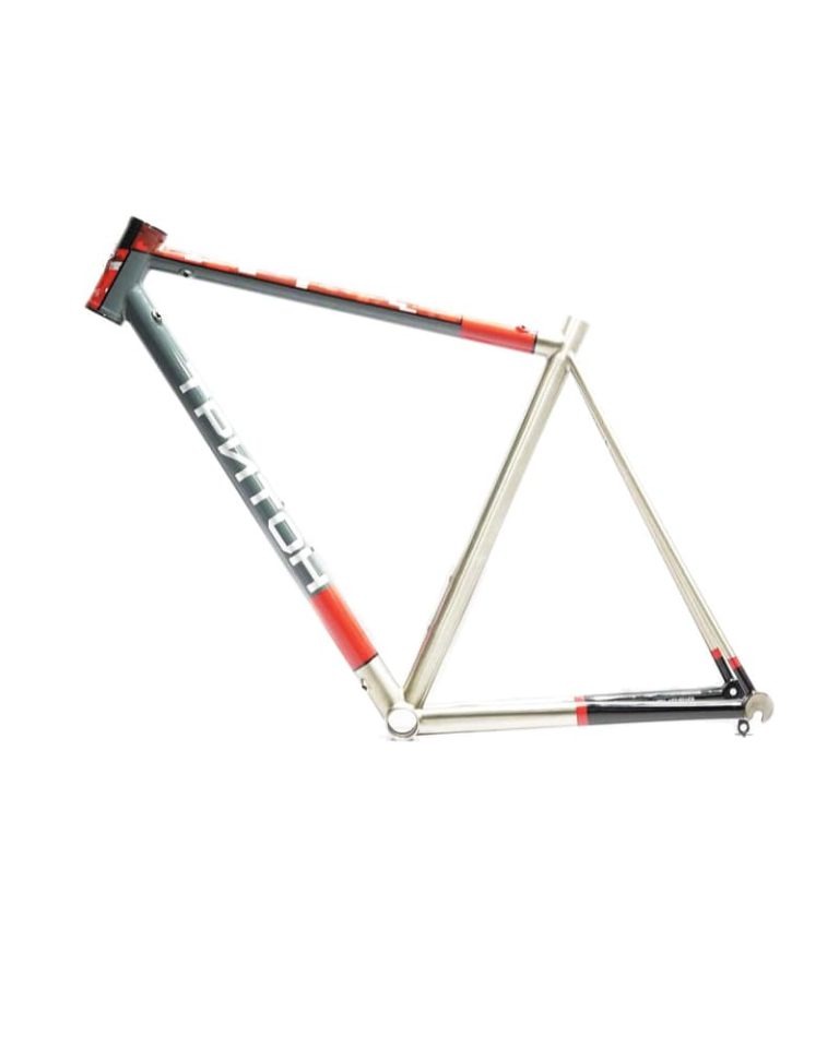 Triton Rim Brake Raw Titanium Frameset - Red Pixel for Bicycle and ...