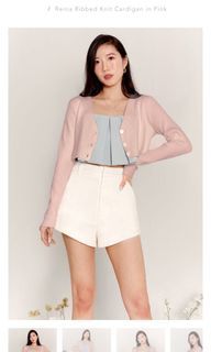 Tss Reina ribbed cardigan in pink