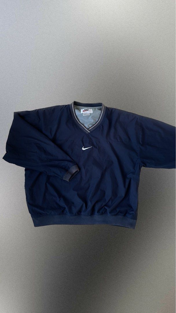 v neck windbreaker pullover nike