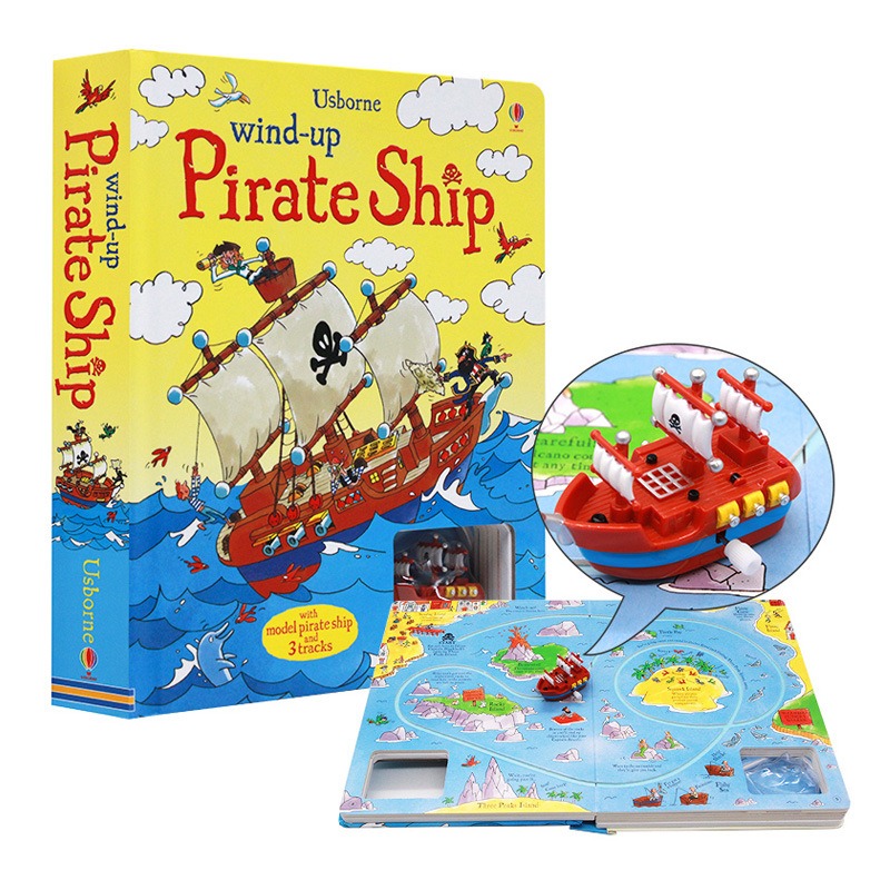 Usborne Wind Up Pirate Ship Book, Hobbies & Toys, Books & Magazines