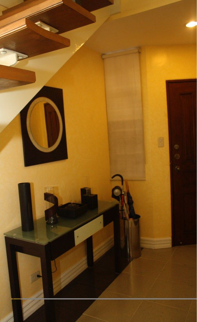 Used Console Table with Glass Top on Carousell