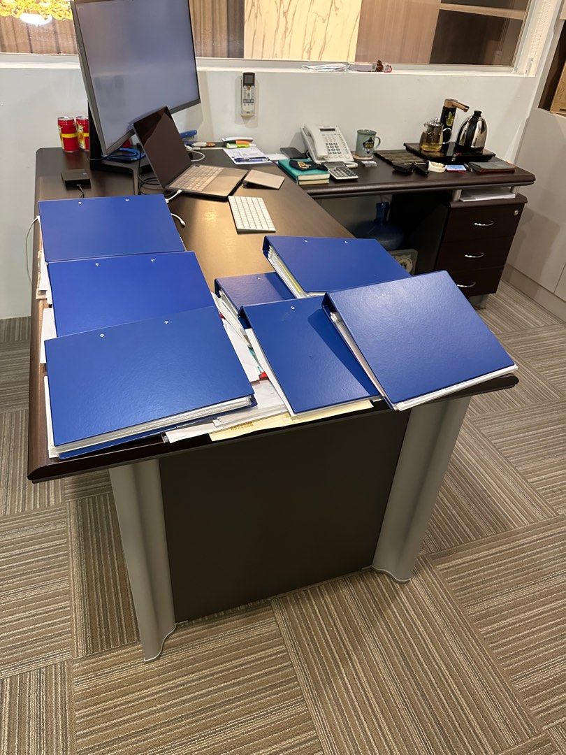 Used L shaped office table for sale, Furniture & Home Living, Furniture