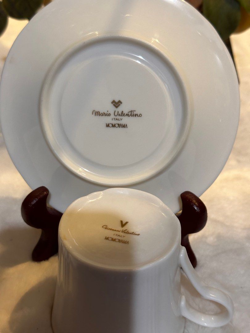 Valentino (Category: Coffee & Tea Tableware) located in Davao. Submitted by vintagefashionwear (Listing ID 1216592211, Image 3). Description: Mario & Giovanni Valentino 1-Saucer 5.5” 1-Cup 3”x2.5” ₱385 #kitchenwares #luxwares #dinnerware #tableware #homedecor #kitchenware #tablesetting #ceramics #handmade #pottery #tabledecor #porcelain #glassware #stoneware #plates #interiordesign #design #kitchen #cutlery #decor #tabletop #tablescapes #crockery