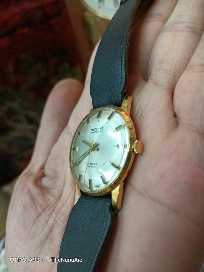 Vintage Montine Men s 17 Jewels Incabloc Mechnical hand winding