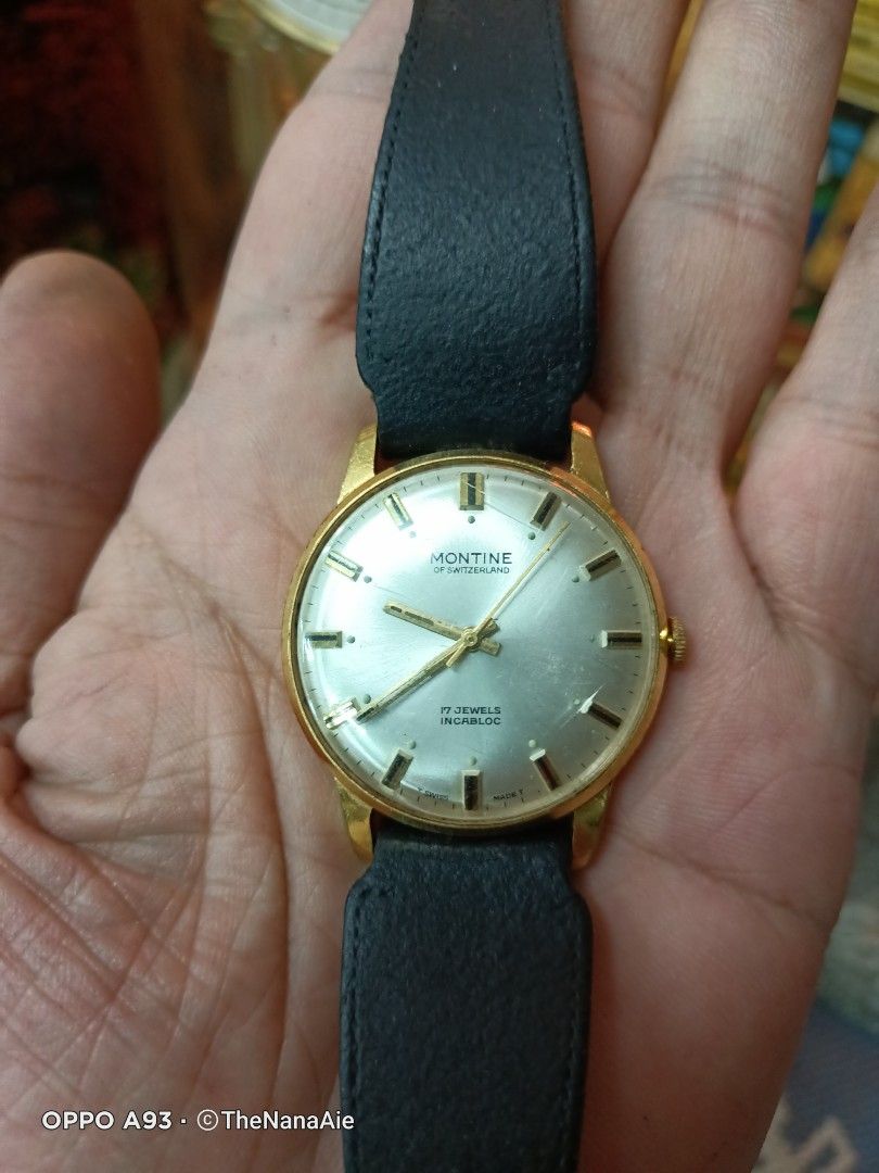 Montine gents skeleton watch top