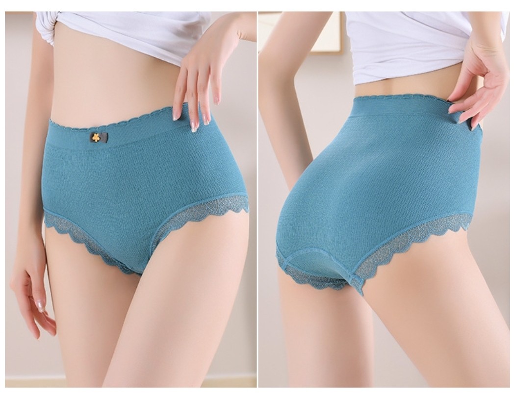 Yingbao 40-100kg High waist Satin Underwear Female Ladies Seamless  Breathable Soft Panties Plus Size Underpant Big Plus Size