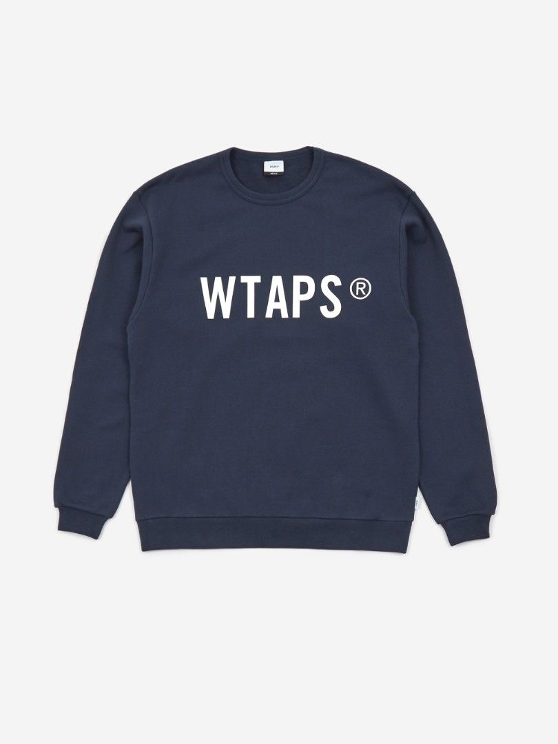 Wtaps WTVUA Crewneck Sweatshirt Navy size 04, 男裝, 上身及套裝