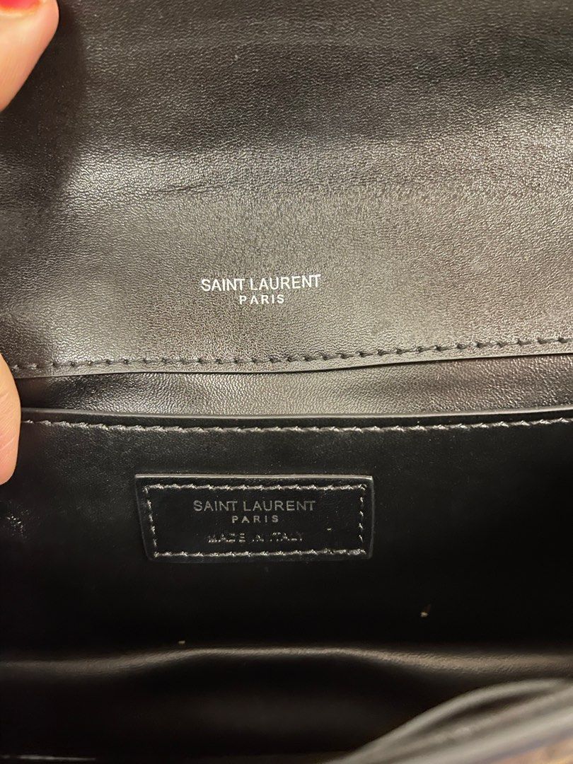 Saint Laurent Small Babylone Satchel in Crocodile Calf Leather
