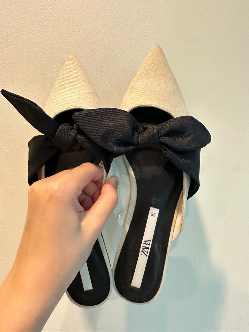 Zara Ballet Flats with Pointed Toe, Women's Fashion, Footwear, Flats on