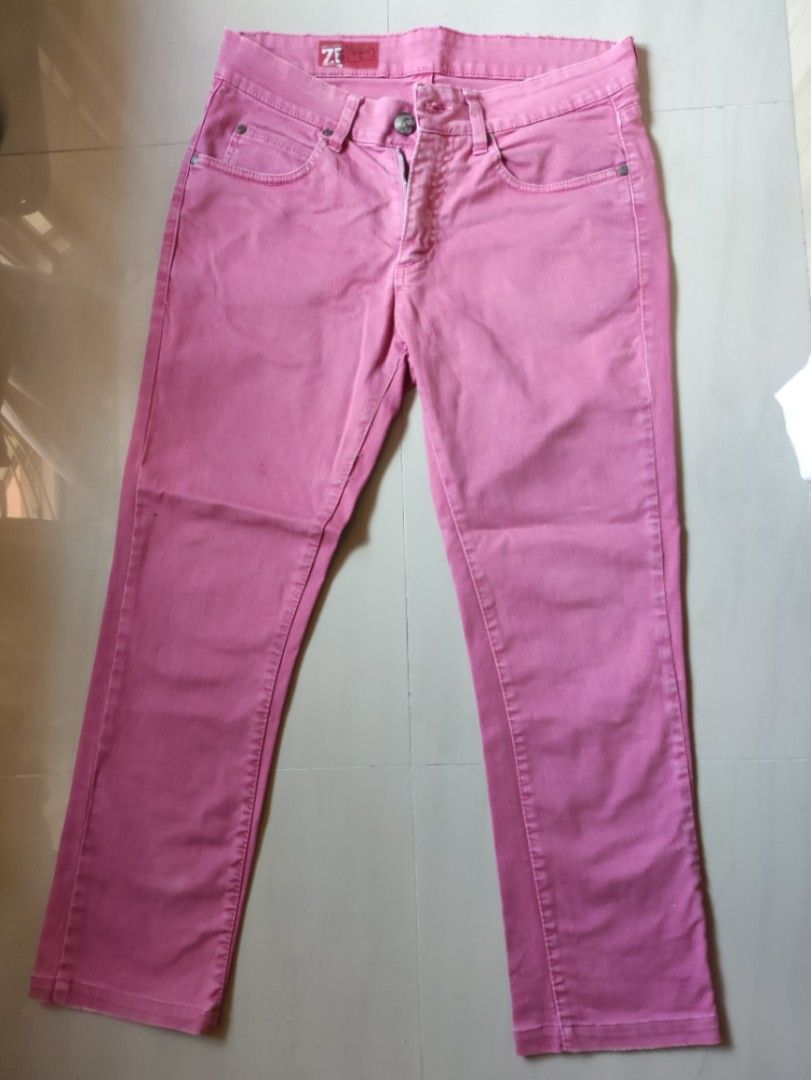 Zara Pink Jeans, Women's Fashion, Bottoms, Jeans & Leggings on Carousell