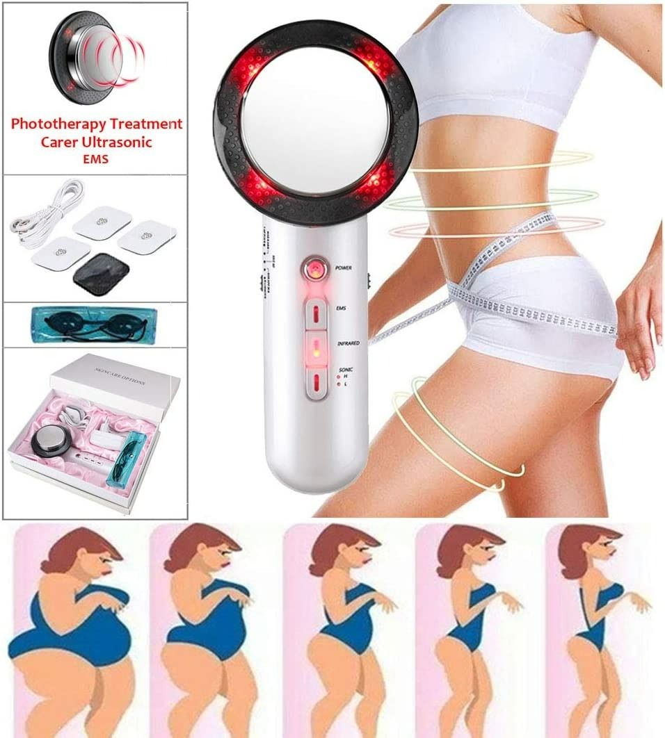 3 in 1 Infrared Cavitation Machine Ultrasonic Electrotherapy Slimming Device Anti Cellulite Weight Loss Fat Remover Skin Tightening Massager for Face