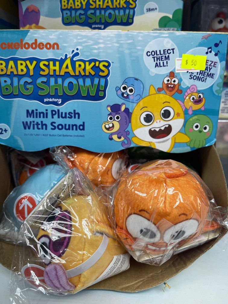 50baby shark mini plush with sound