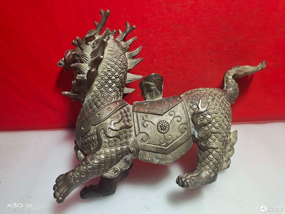 中国 香港 マカオ 虎 タイガー 骨董品 オブジェ インテリア 18×17cm 