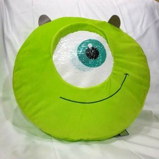 💯 Authentic Japan! 38cm Mike Wazowski Sega Prize Premium Sequin Cushion Soft Plushie