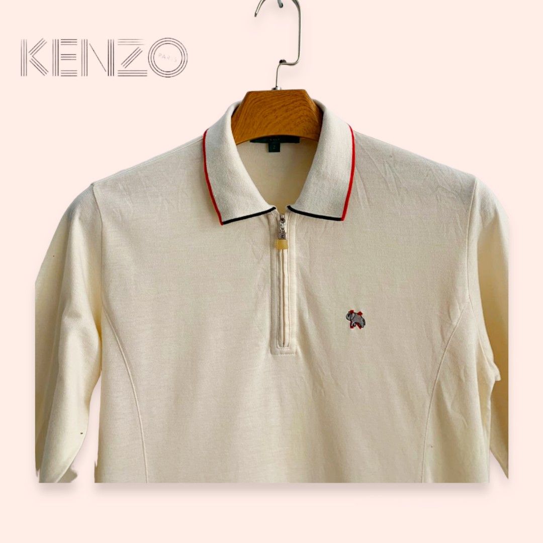 Authentic KENZO GOLF Men Long Sleeve Polo T Shirt. Size 2 S
