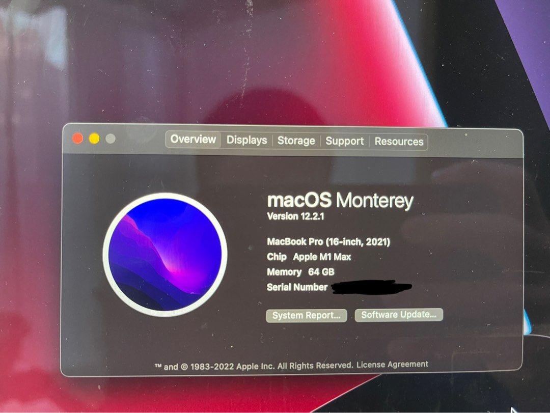 急走!][超頂配] M1 MAX MacBook Pro 16 + 64GB RAM + 2TB SSD + 1 