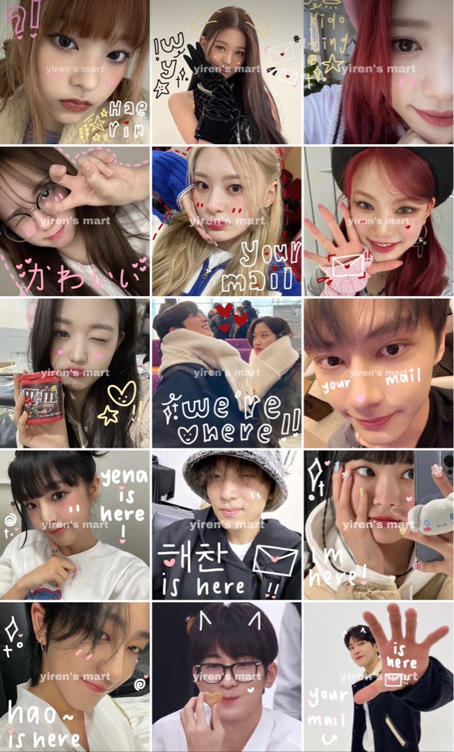 [ wts/wtt/wtb/lf ] assorted kpop mailing stickers !! newjeans , ive