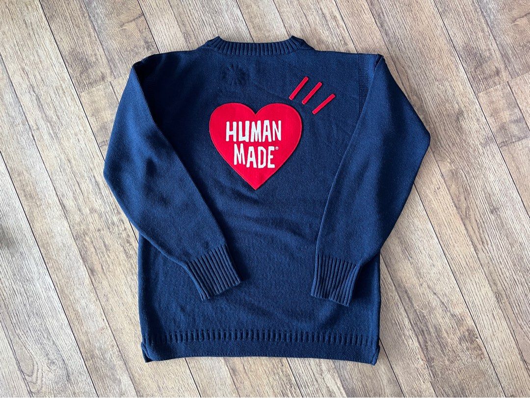 パーティを彩るご馳走や Striped MADE HUMAN トップス Heart Sweater 