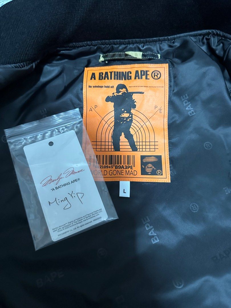 A BATHING APE® 1st Camo Nylon Twill MA-1 Jacket, 男裝, 外套及戶外