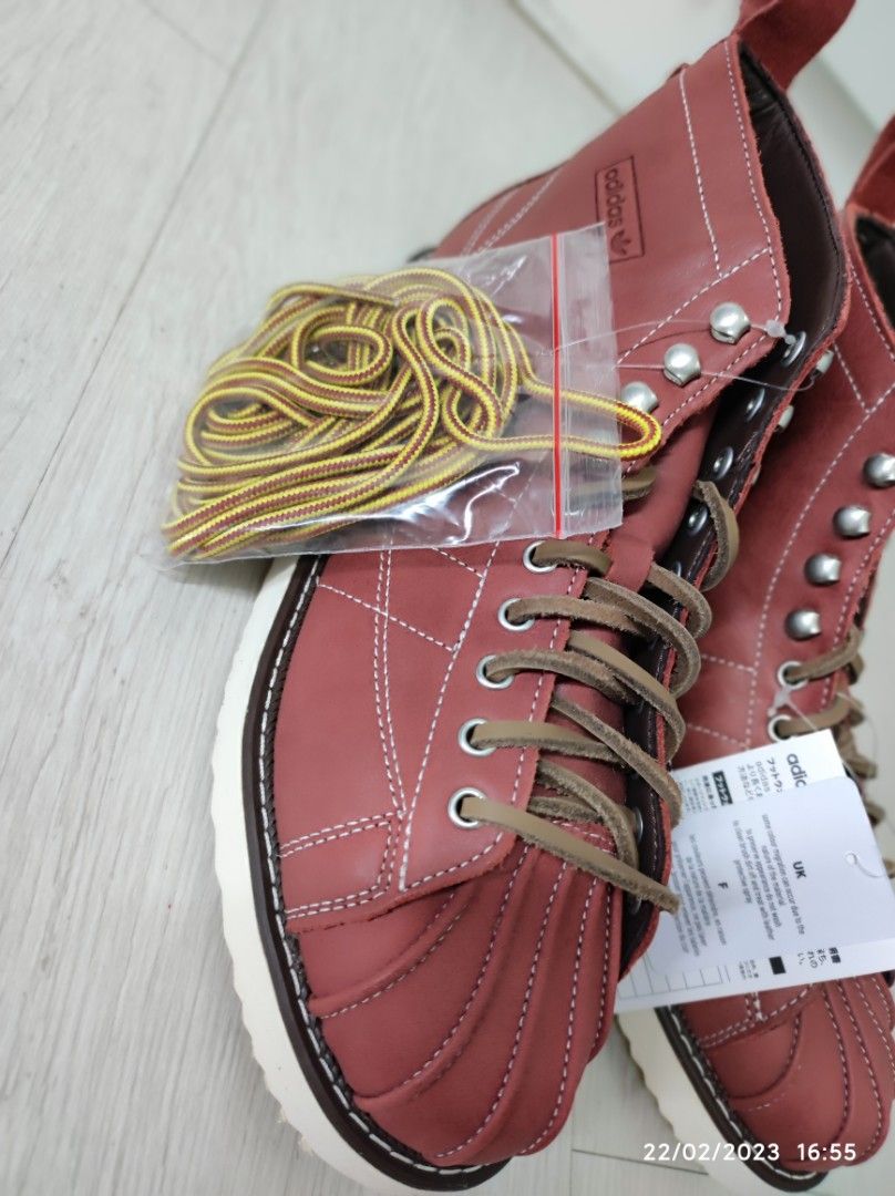 Adidas brown leather boots discount