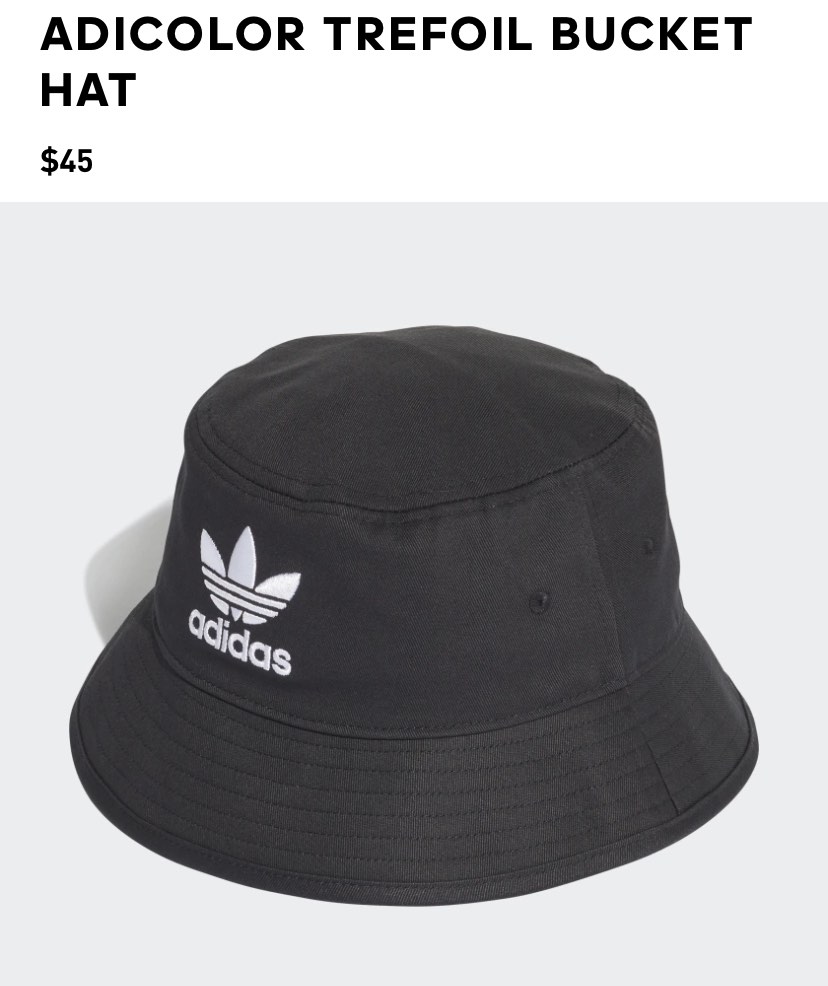 Authentic Adidas Trefoil Bucket Hat, Men's Fashion, Watches
