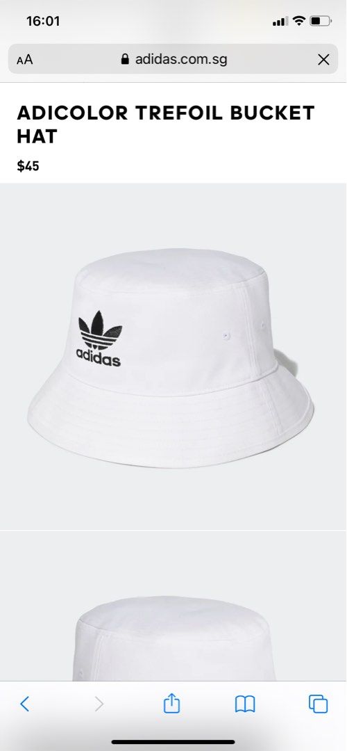 adidas Trefoil Bucket Hat - White