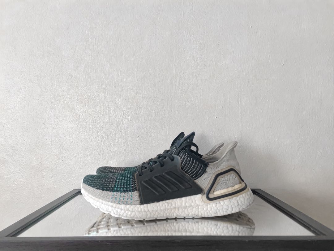 Adidas ultra boost 19 black grey cyan sales