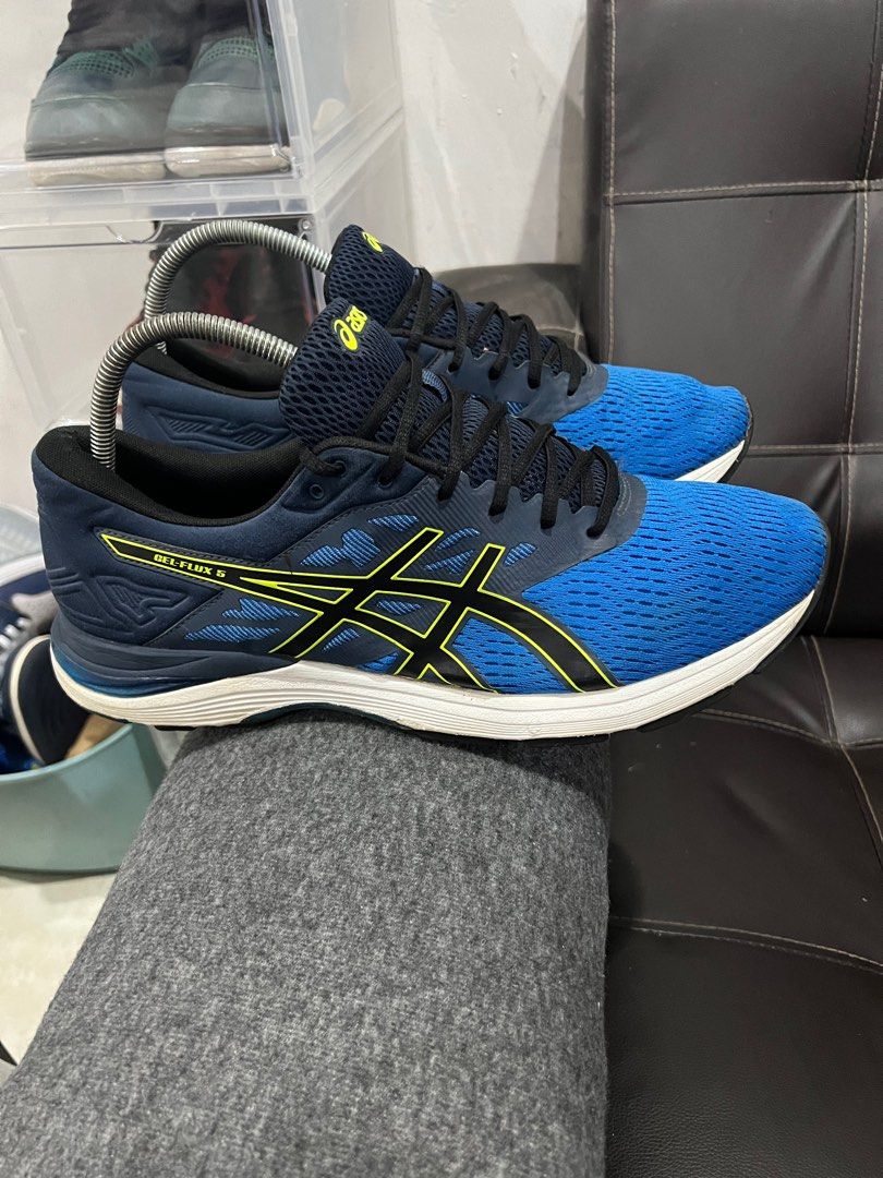 Asics Gel Flux 5 Blue Neon Shoes 12UK Men s Fashion Footwear