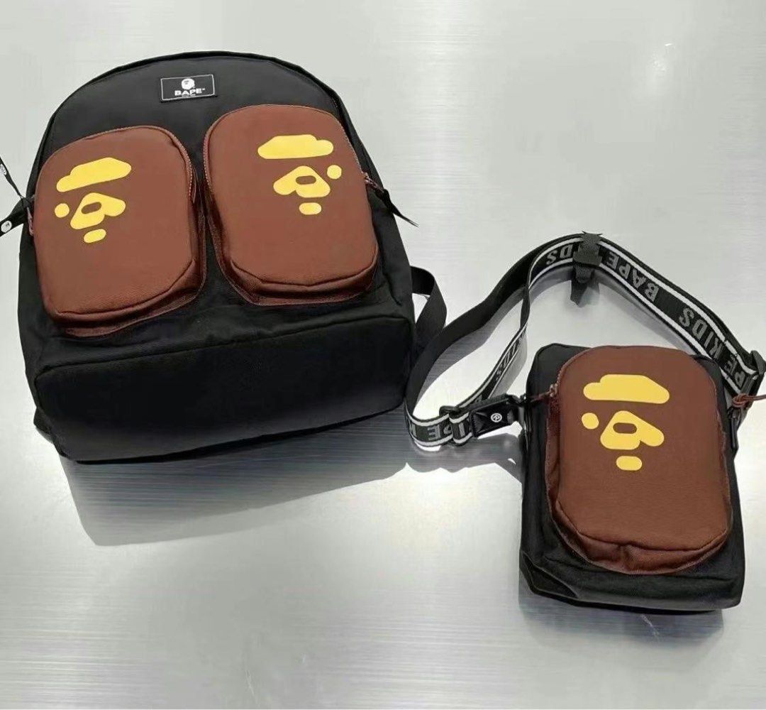BAPE APE HEAD POCKET SHOULDER BAG, Babies & Kids, Babies BAPE APE HEAD POCKET SHOULDER BAG, Babies & Kids, Babies