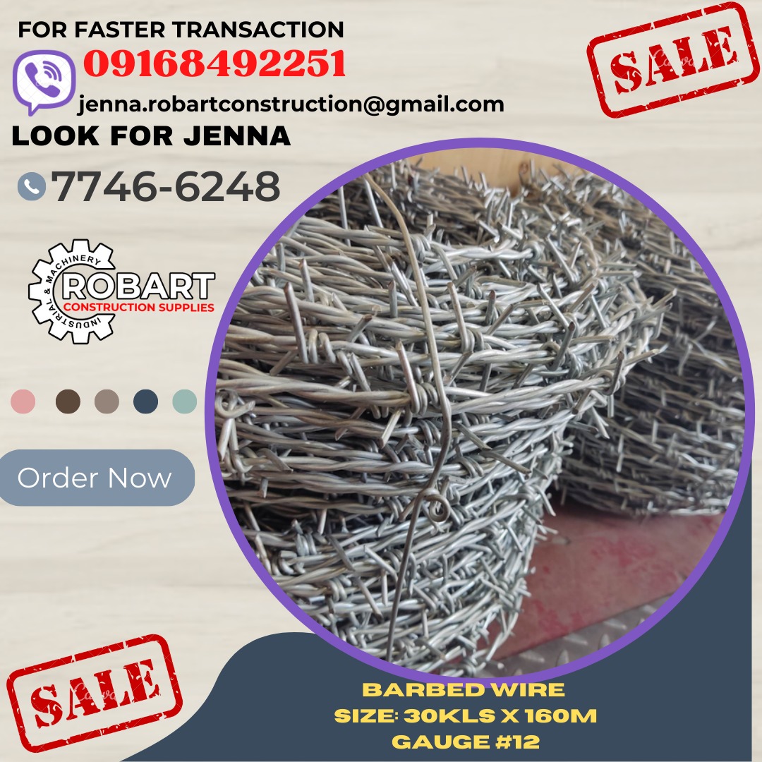 barbed wire gauge 12 30kls x 160m on Carousell