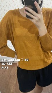 Batwing Top / Blouse / Atasan / Mustard