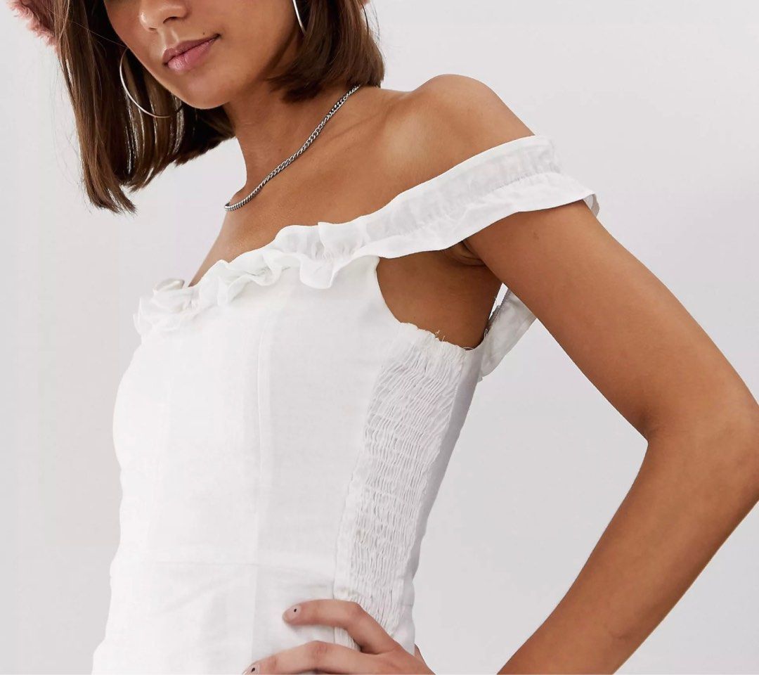 White dress new arrivals bershka