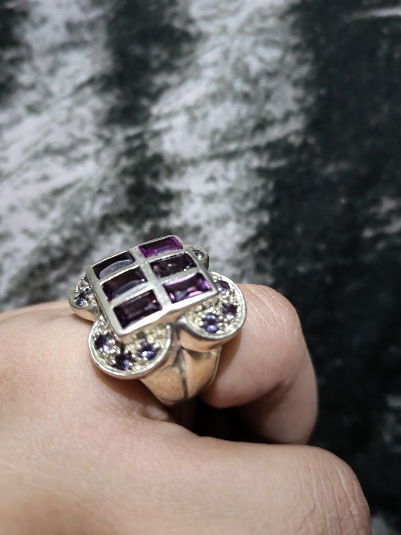 Big Amethyst Ring (Category: Rings) located in Marikina City. Submitted by dlsctrading (Listing ID 1216835964, Image 2). Description: Price is negotiable.. Flaw: stone chipped at center but hardly noticeable when worn Free SF Ring size is 7.5 to 8.