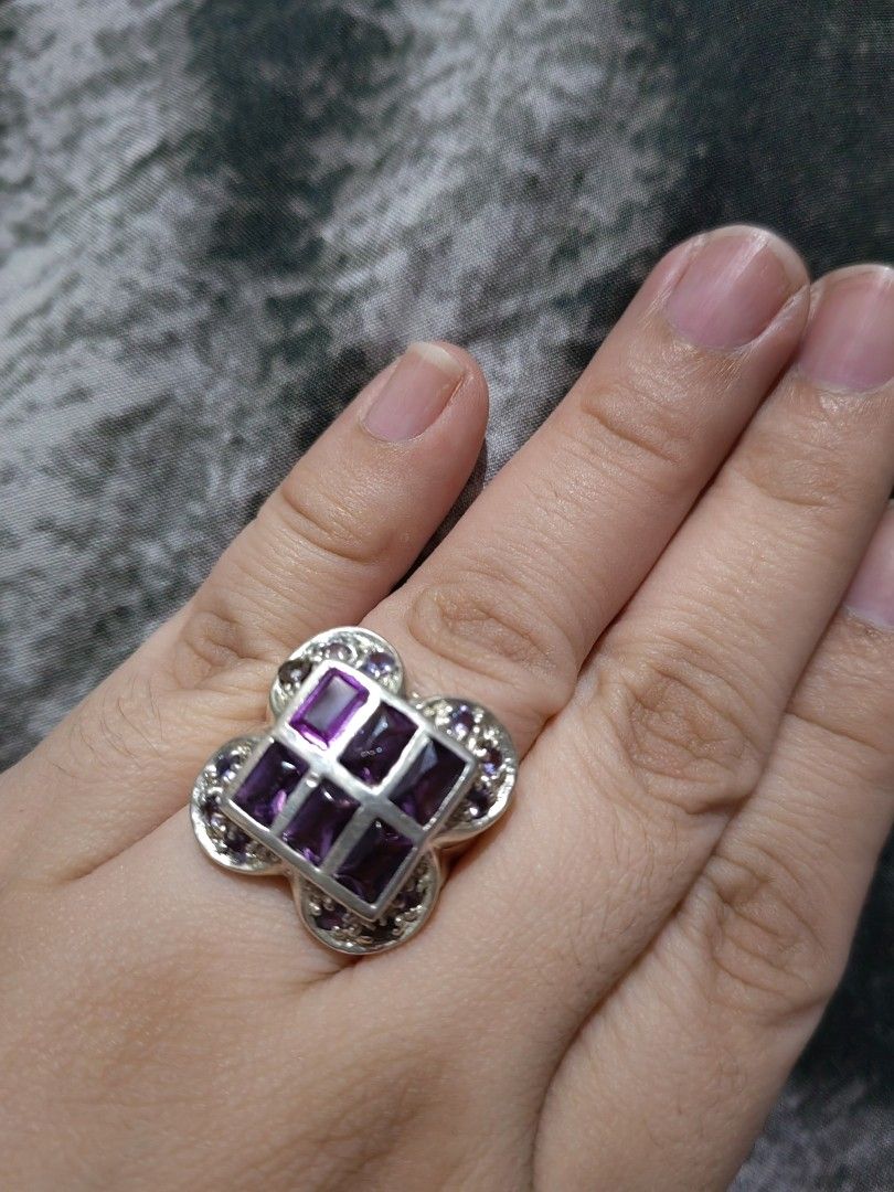 Big Amethyst Ring (Category: Rings) located in Marikina City. Submitted by dlsctrading (Listing ID 1216835964, Image 3). Description: Price is negotiable.. Flaw: stone chipped at center but hardly noticeable when worn Free SF Ring size is 7.5 to 8.