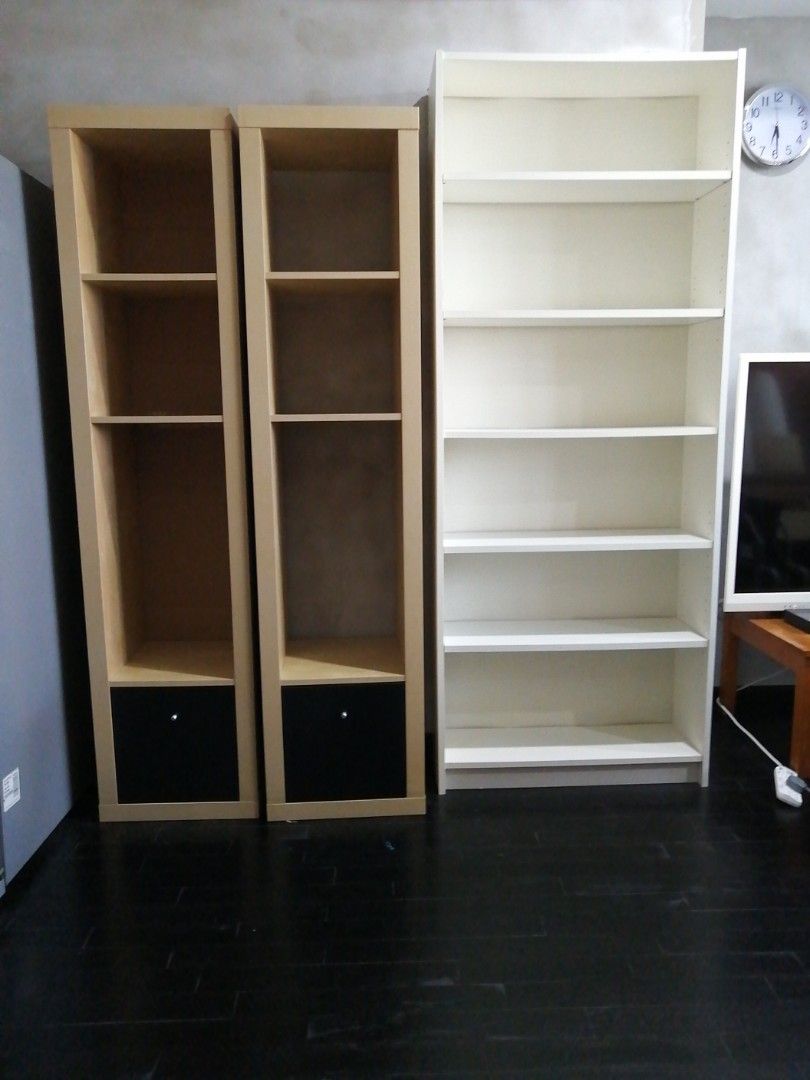 Billy Bookcase, Shelf with drawer X2, Furniture & Home Living