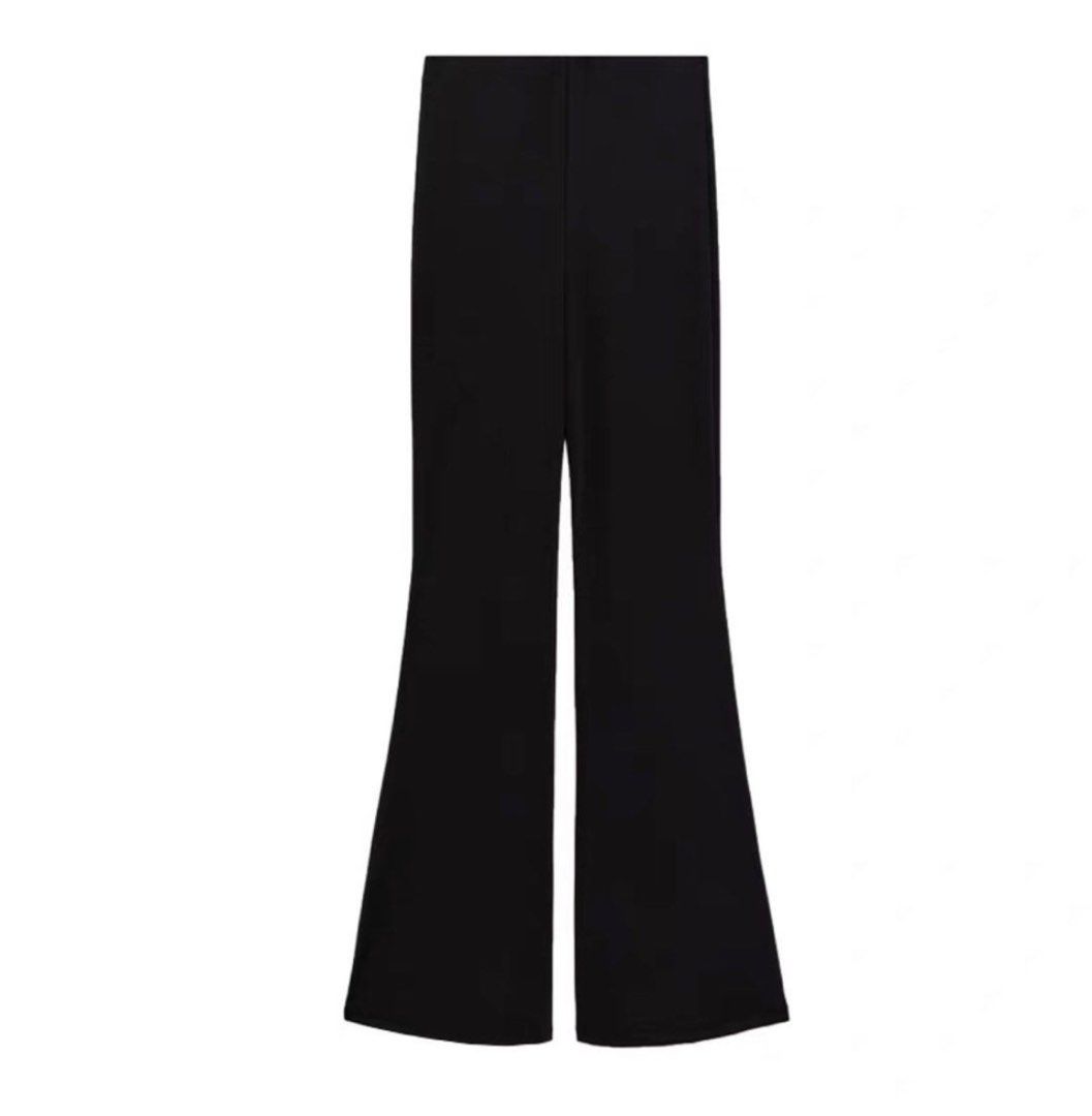 Black Flare Pants, Women's Fashion, Bottoms, Other Bottoms on Carousell
