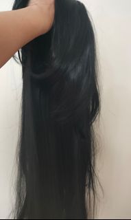 Black long wig 40 inch