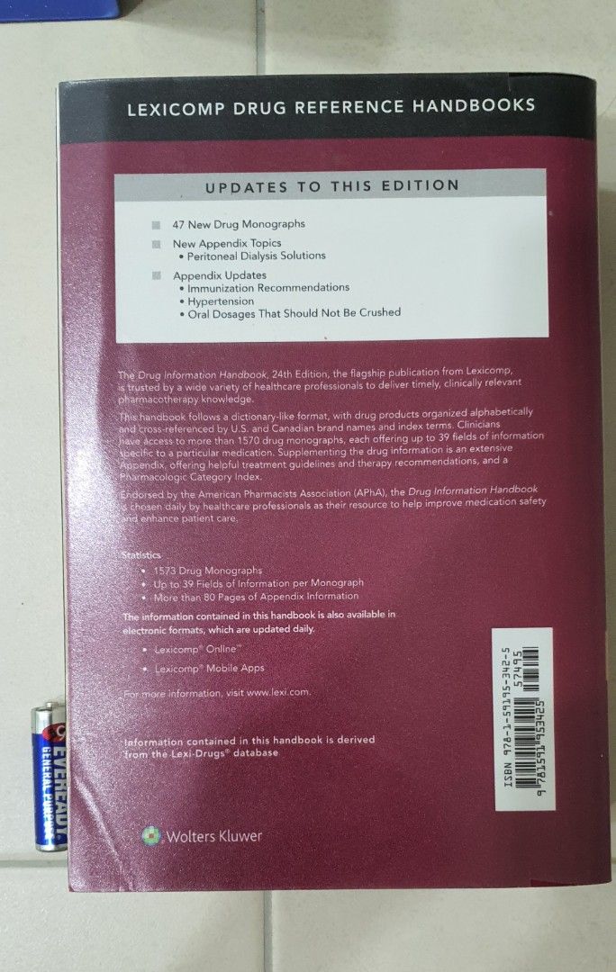 (Book) Drug Information Handbook 24th Edition, Hobbies & Toys