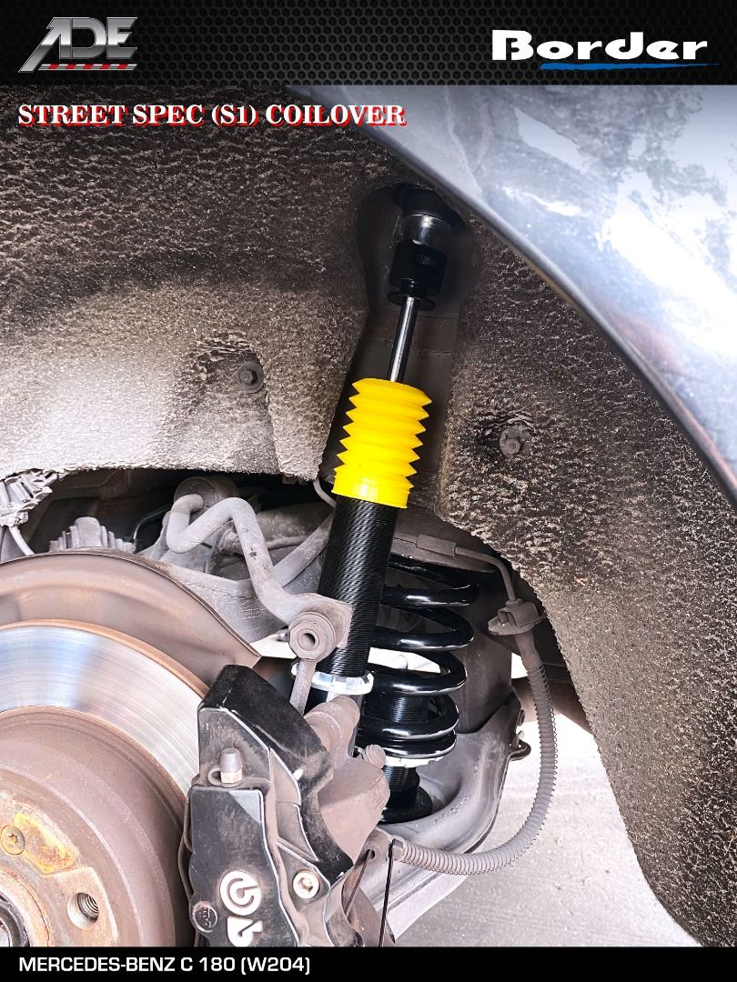 BORDER STREET SPEC (S1) COILOVER ON MERCEDES-BENZ C 180 (W204), Car ...