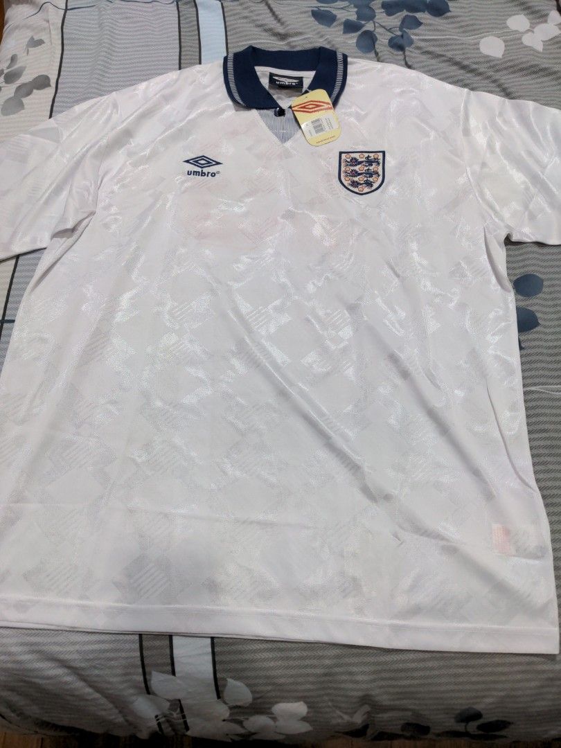 Maillot Umbro Angleterre 1990 Third Bleu – Occasion Taille L Pour Homme